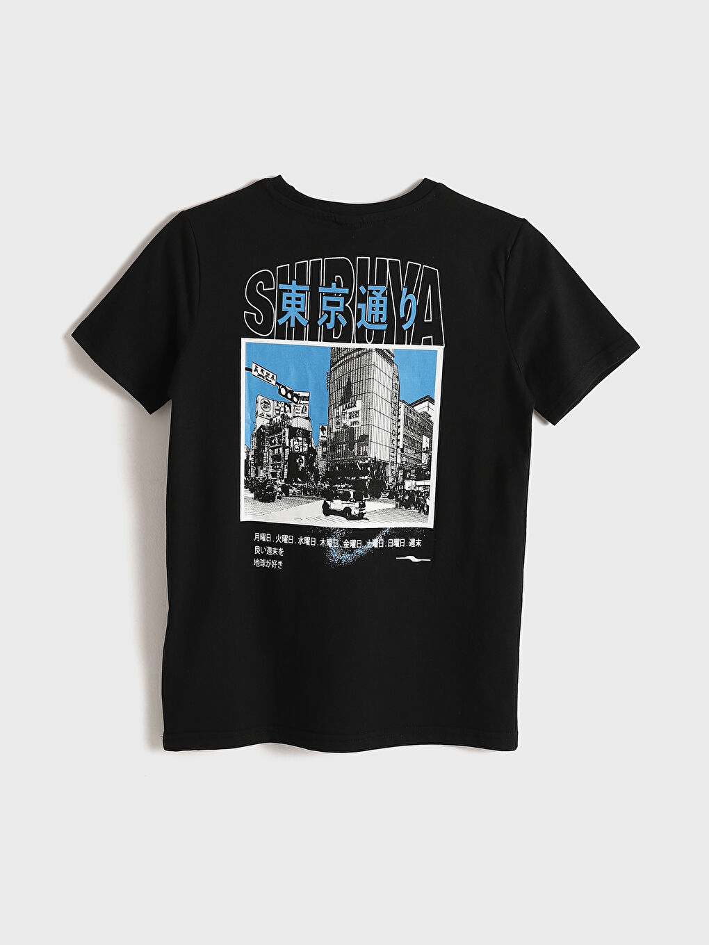 تيشيرت ياقة دائرية مطبوع طوكيو للأولاد-3