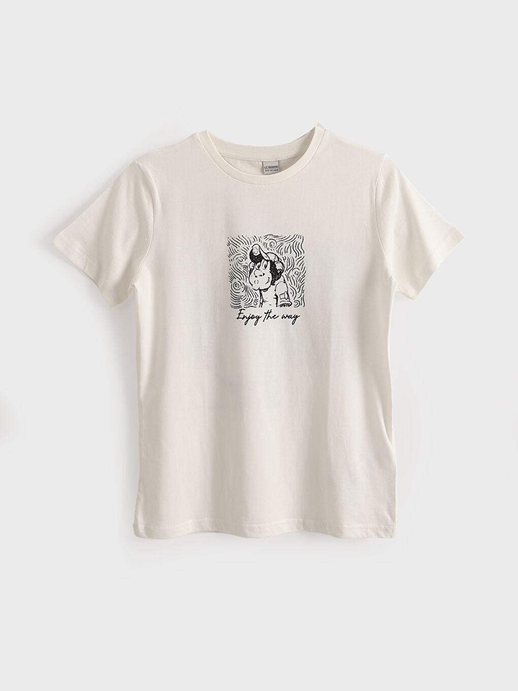 Crew Neck Printed Boys' T-Shirt