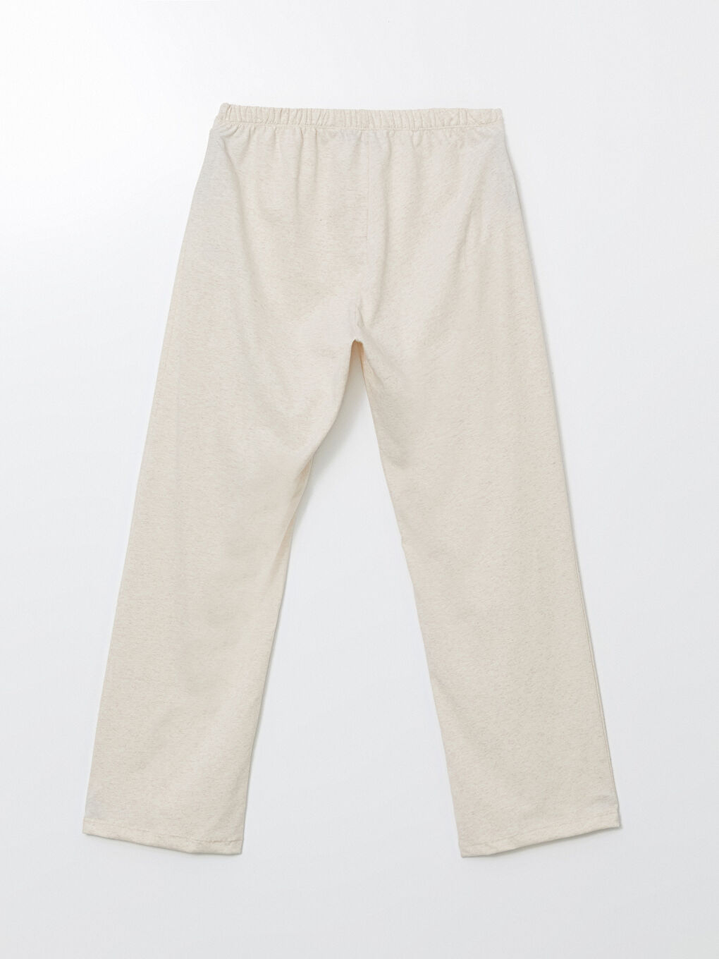 Bej Beli Lastikli Kadın Pijama Altı-1