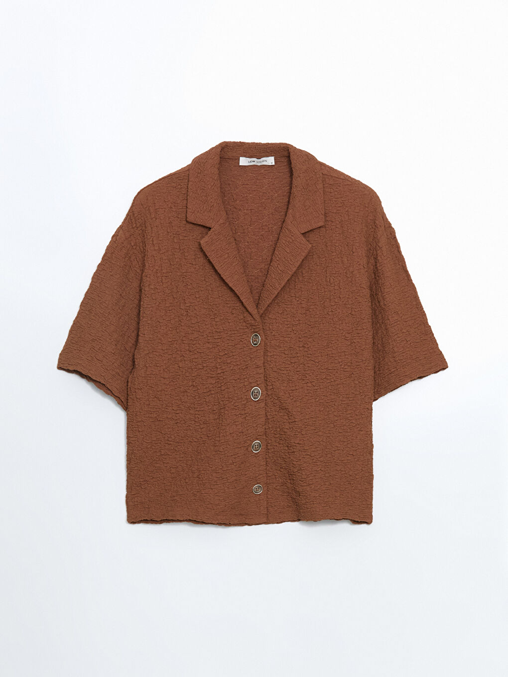Loose Fit Textured Women’S Shirt -S5CU19Z8-H2N