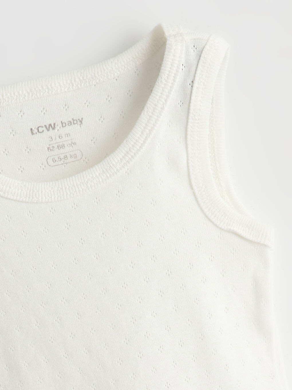 LCW baby Ekru Basic Erkek Bebek Çıtçıtlı Bodysuit - 1
