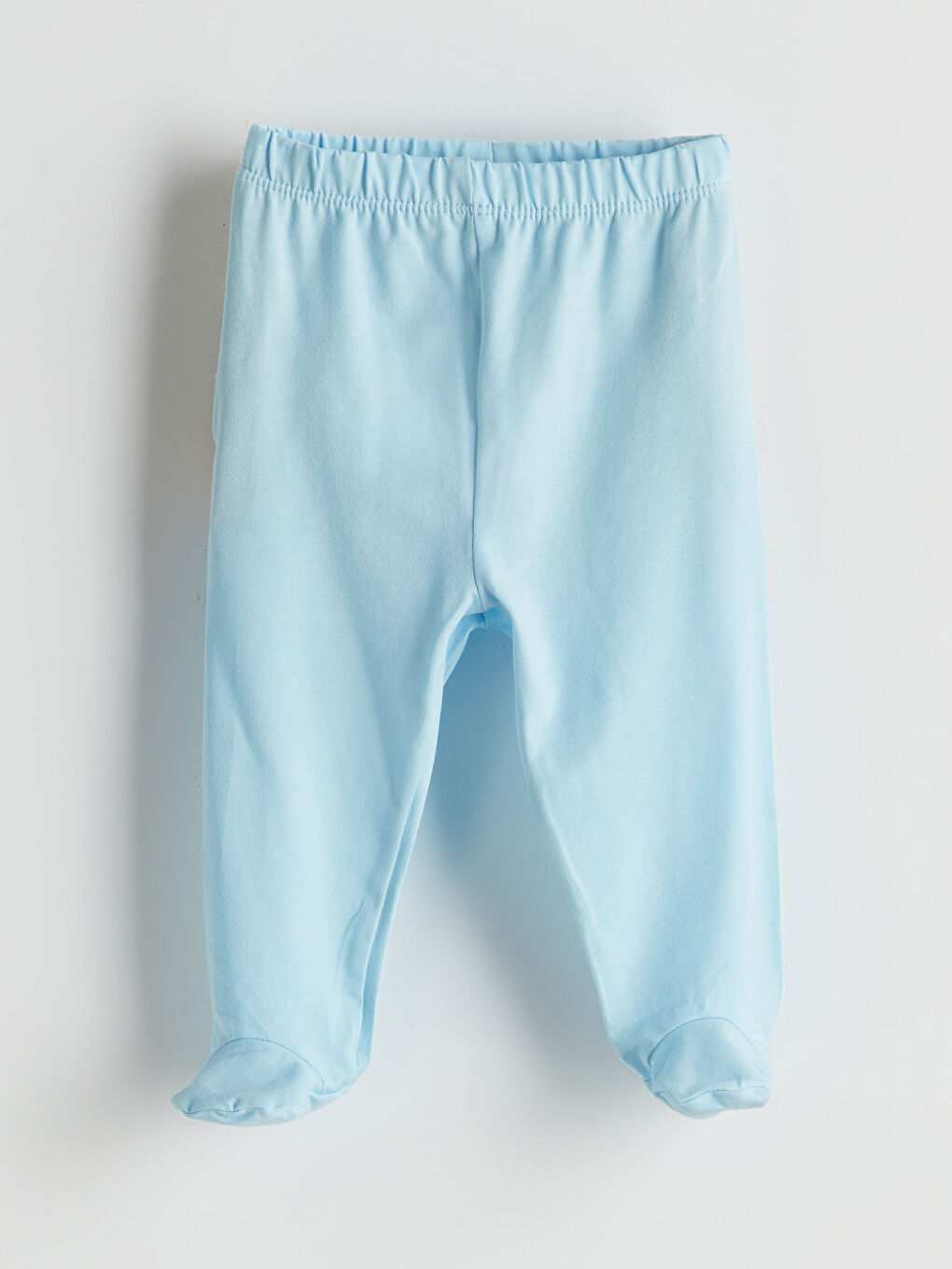 LCW baby Mavi Beli Lastikli Çoraplı Erkek Bebek Pijama Alt