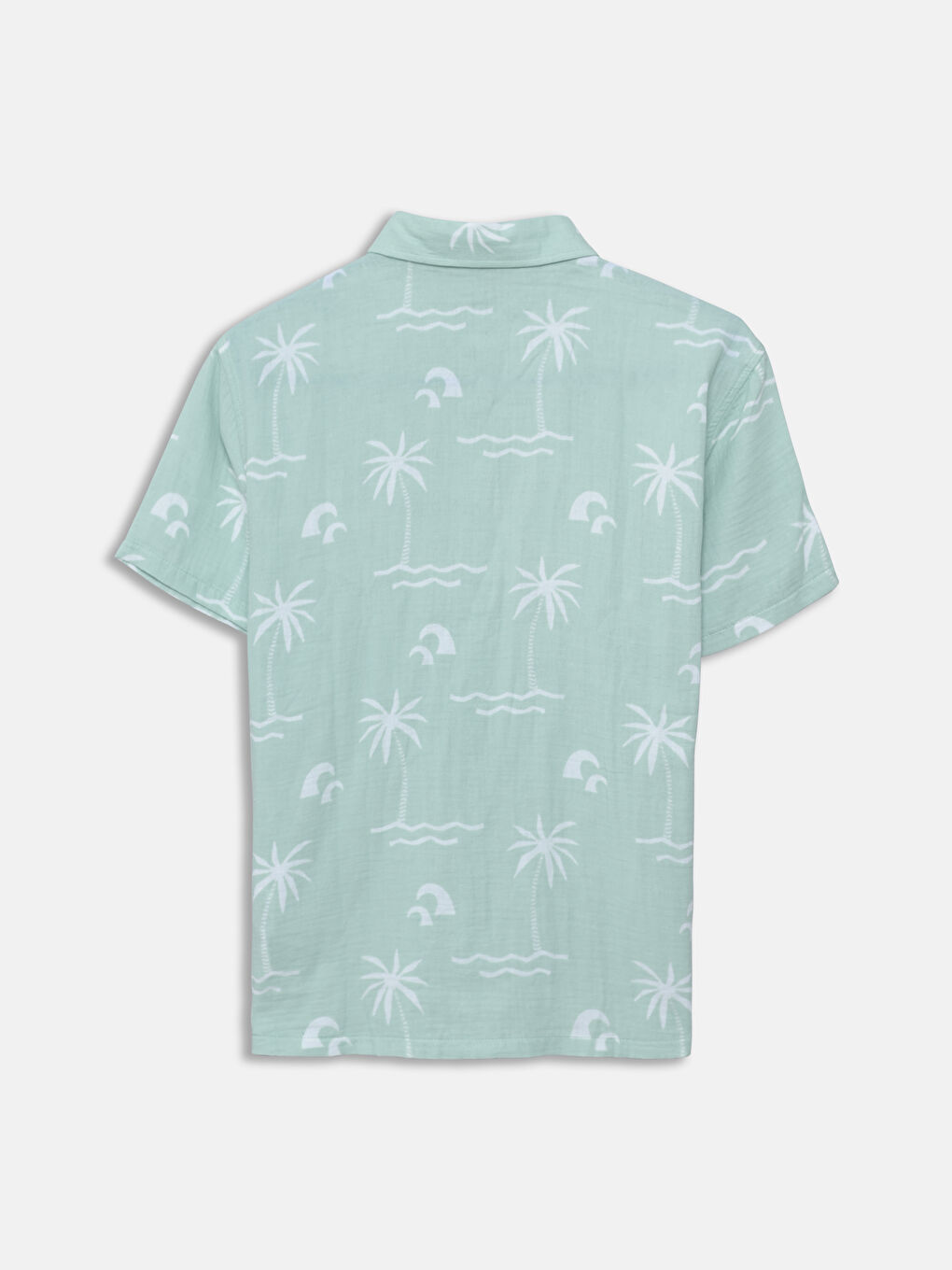 Patterned Short Sleeve Boys' Shirt-1