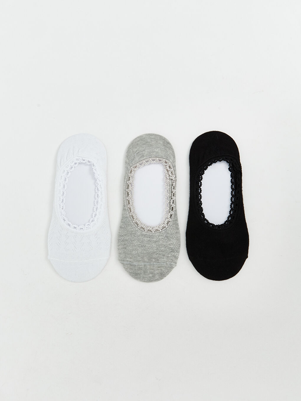 Lace Detailed Women's Ballet Socks 3-Pack -S5CU71Z8-J5E
