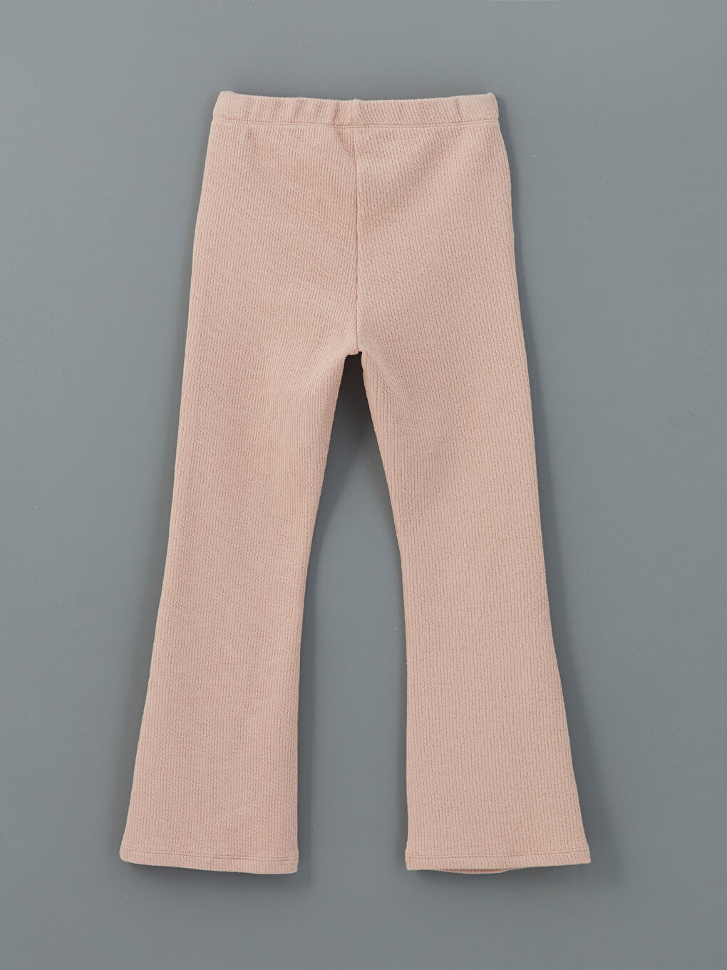 Pembe Beli Lastikli İspanyol Paça Kız Çocuk Tayt-1