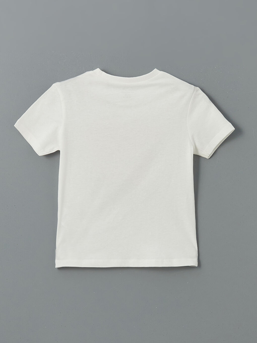 Ekru Bisiklet Yaka Baskılı Erkek Çocuk Tişört-1