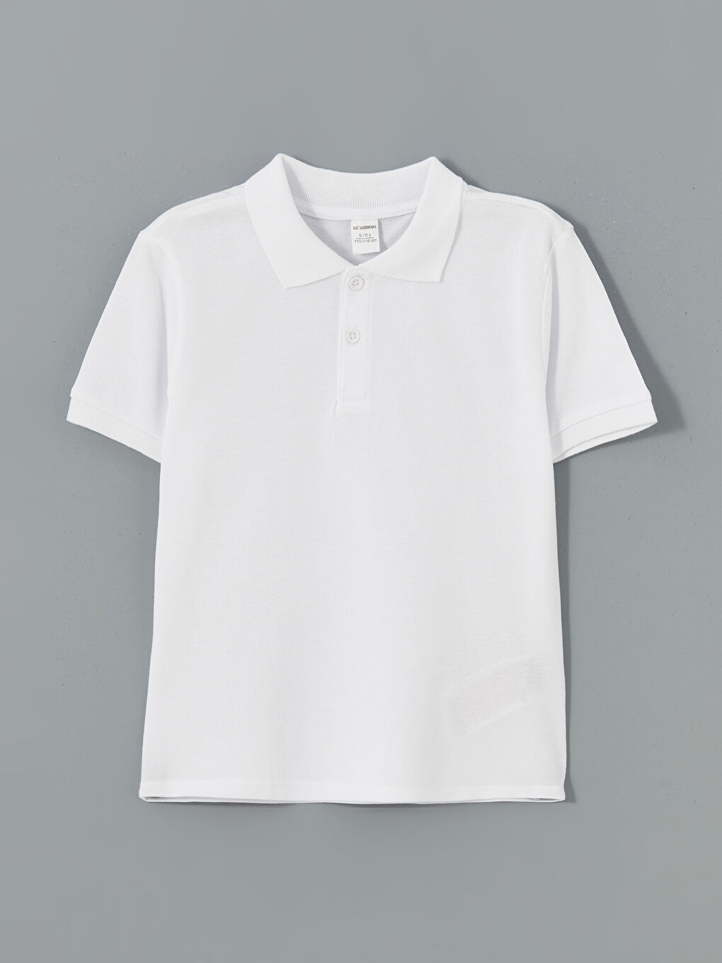 Beyaz Polo Yaka Basic Erkek Çocuk Tişört