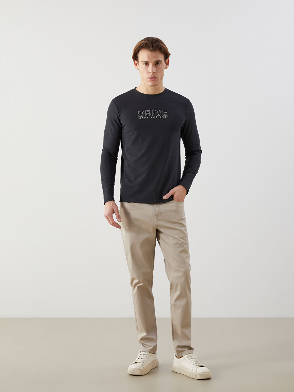 Muške slim-fit chino pantalone -S5CV50Z8-S2N