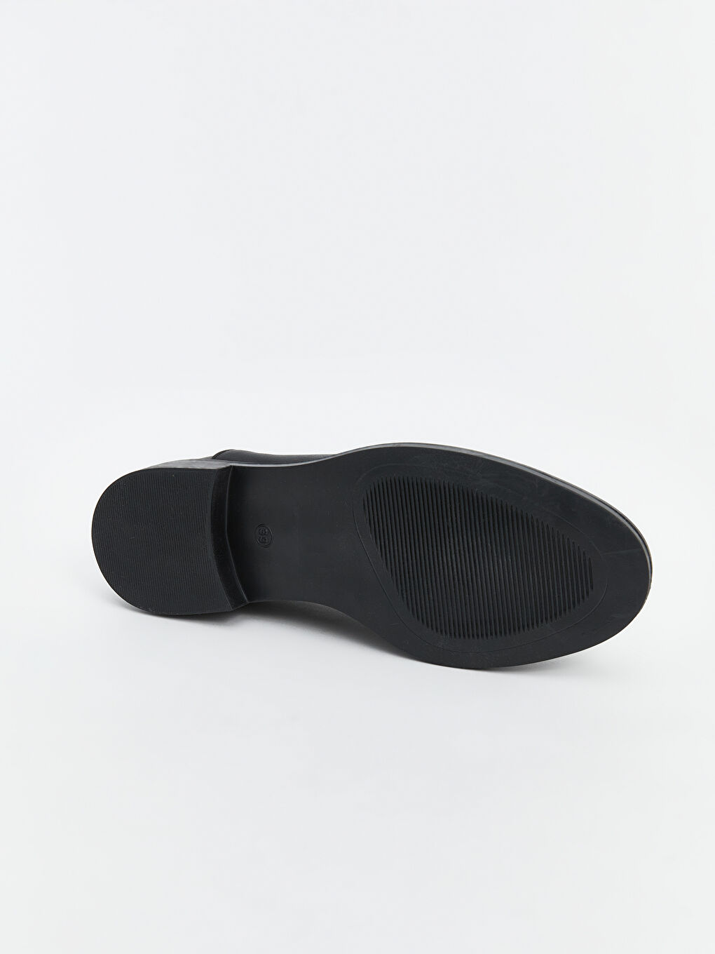 Siyah Deri Görünümlü Kadın Loafer Ayakkabı-4