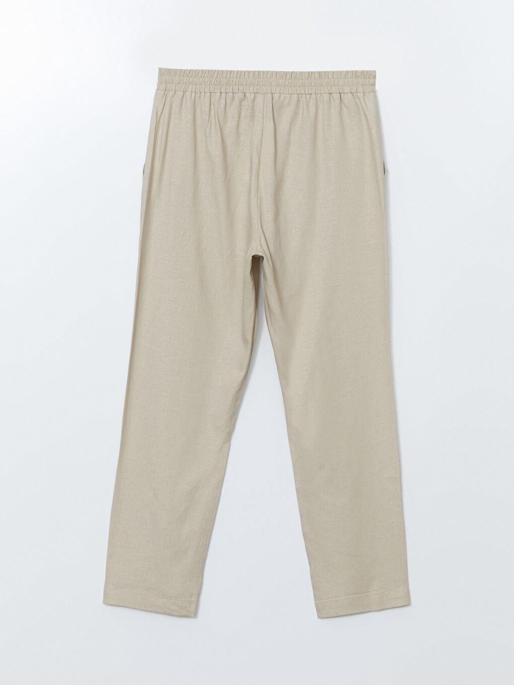Pantalone za žene od mešavine lana sa elastičnim strukom -S5CV82Z8-FFG
