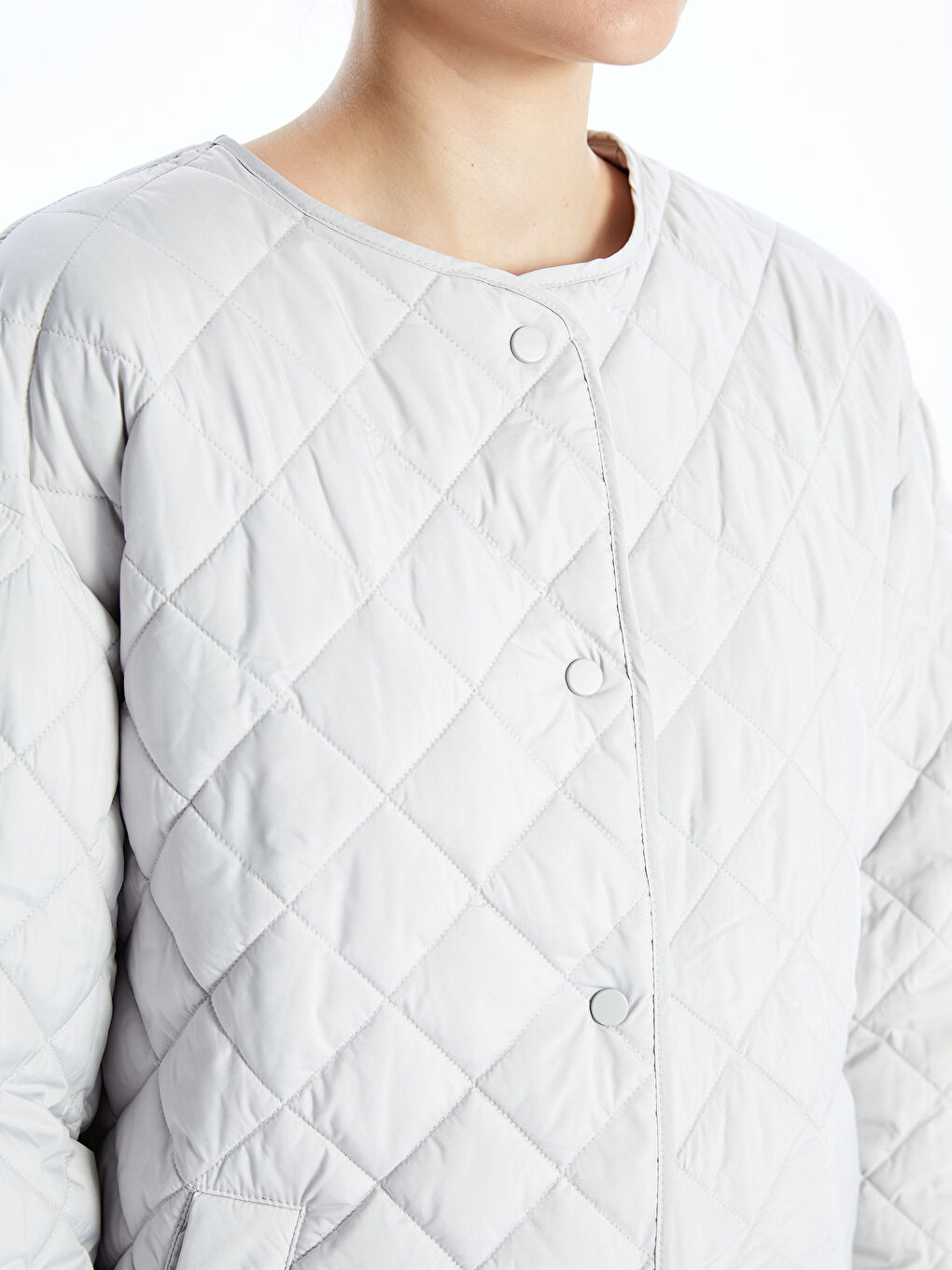 LC Waikiki Crew Neck Quilted Oversize Women's Puffer Coat -S5CV84Z8-G5K