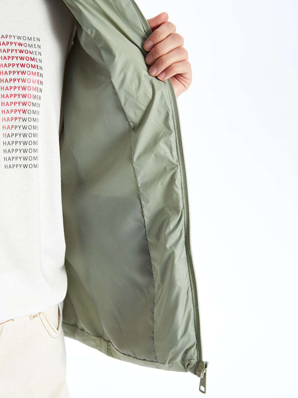 Funnel Neck Women's Puffer Gilet -S5CV85Z8-GGY