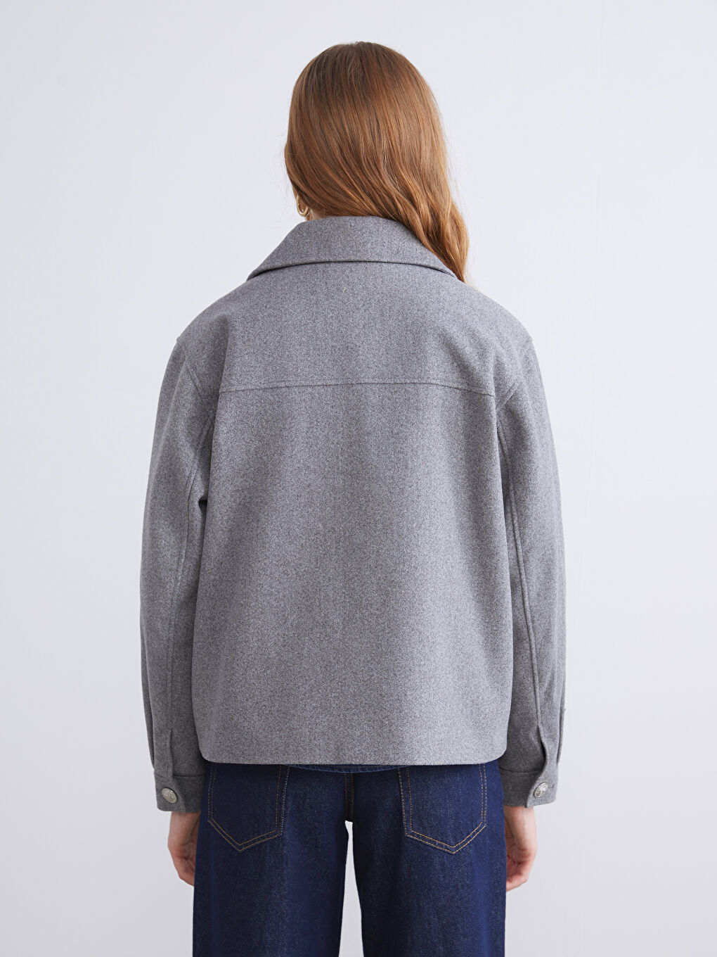 سترة ياقة قميص نساء كاشيت-4