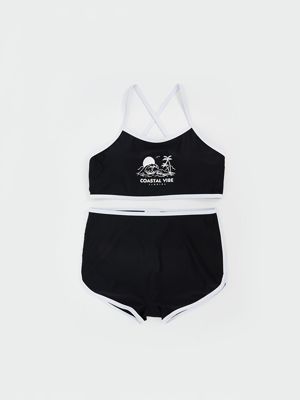 LCW Kids Quick-Dry UV Protective Girls' Bikini -S5CV87Z4-CVL