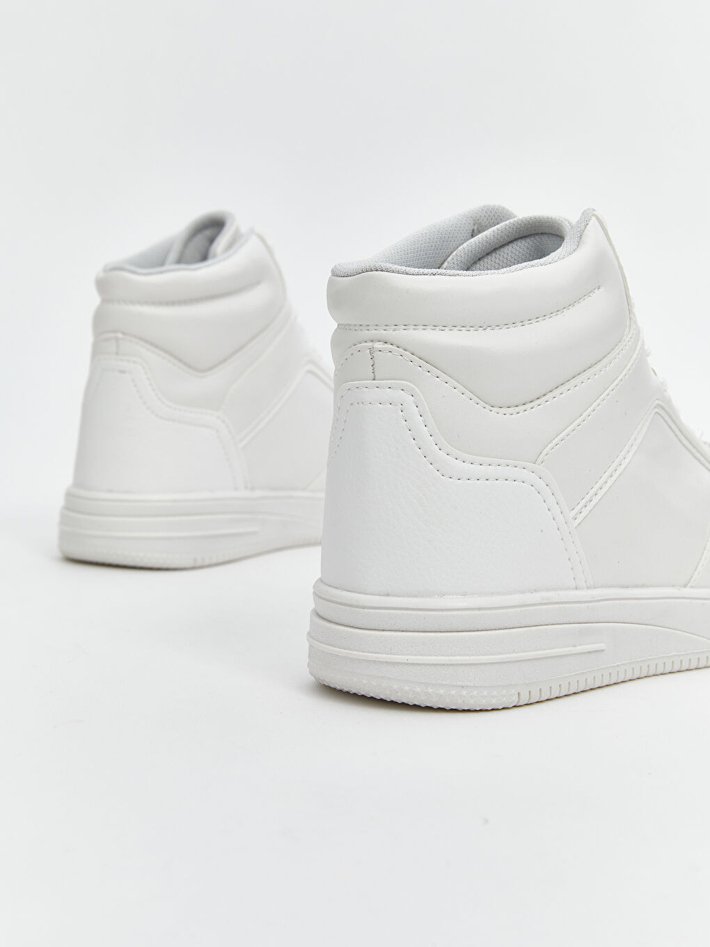 Beyaz Bağcıklı Bilek Boy Kadın Spor Ayakkabı-4