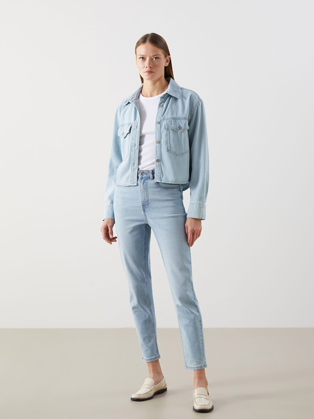 Loose Fit Women's Denim Shirt -S5CY56Z8-311