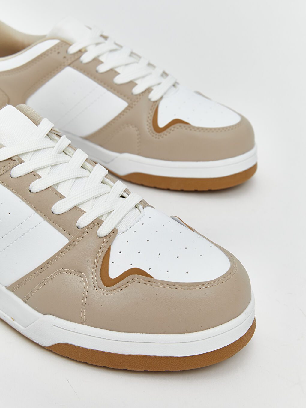 Bej Bağcıklı Erkek Spor Ayakkabı-2