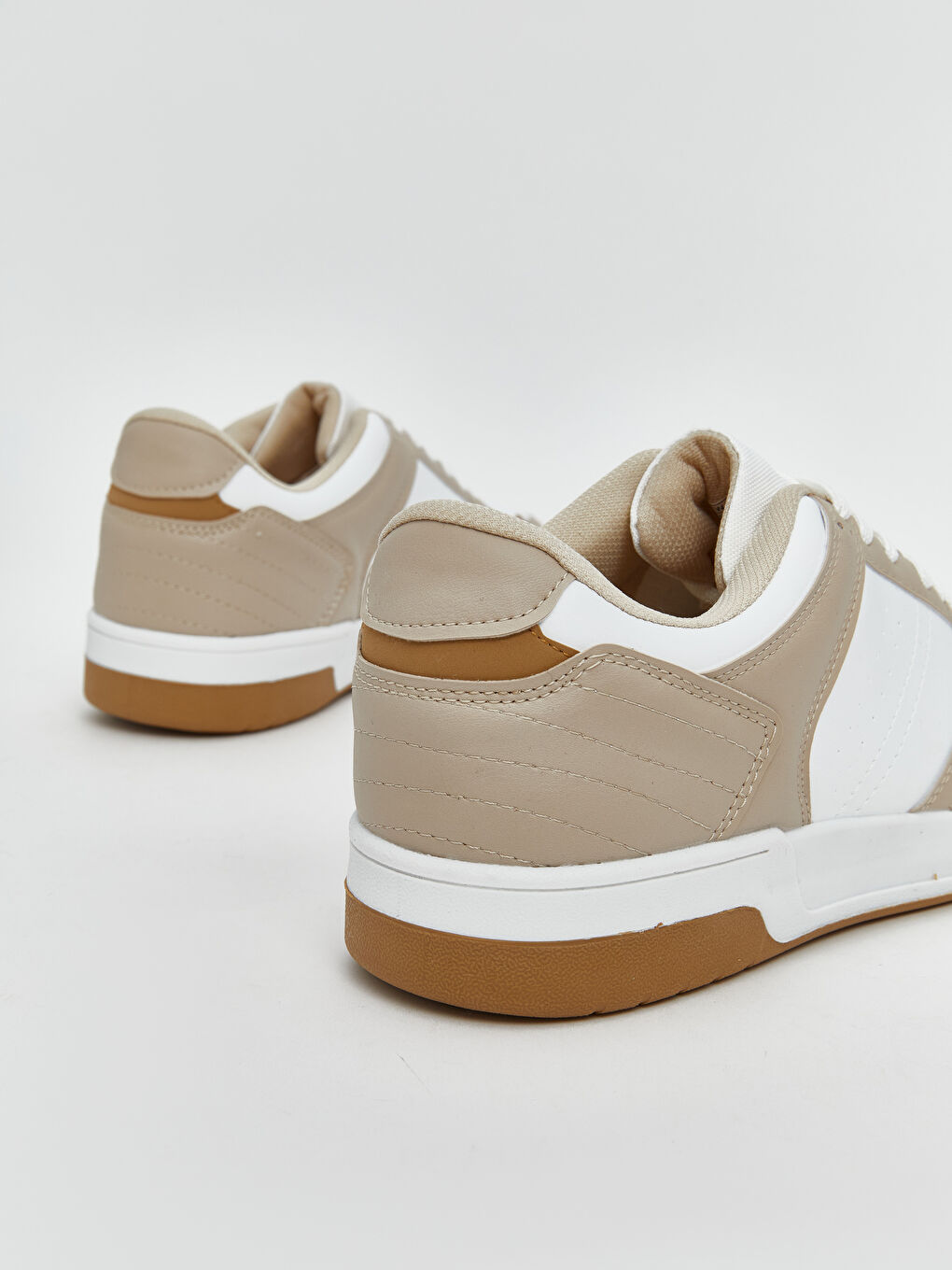 Bej Bağcıklı Erkek Spor Ayakkabı-3