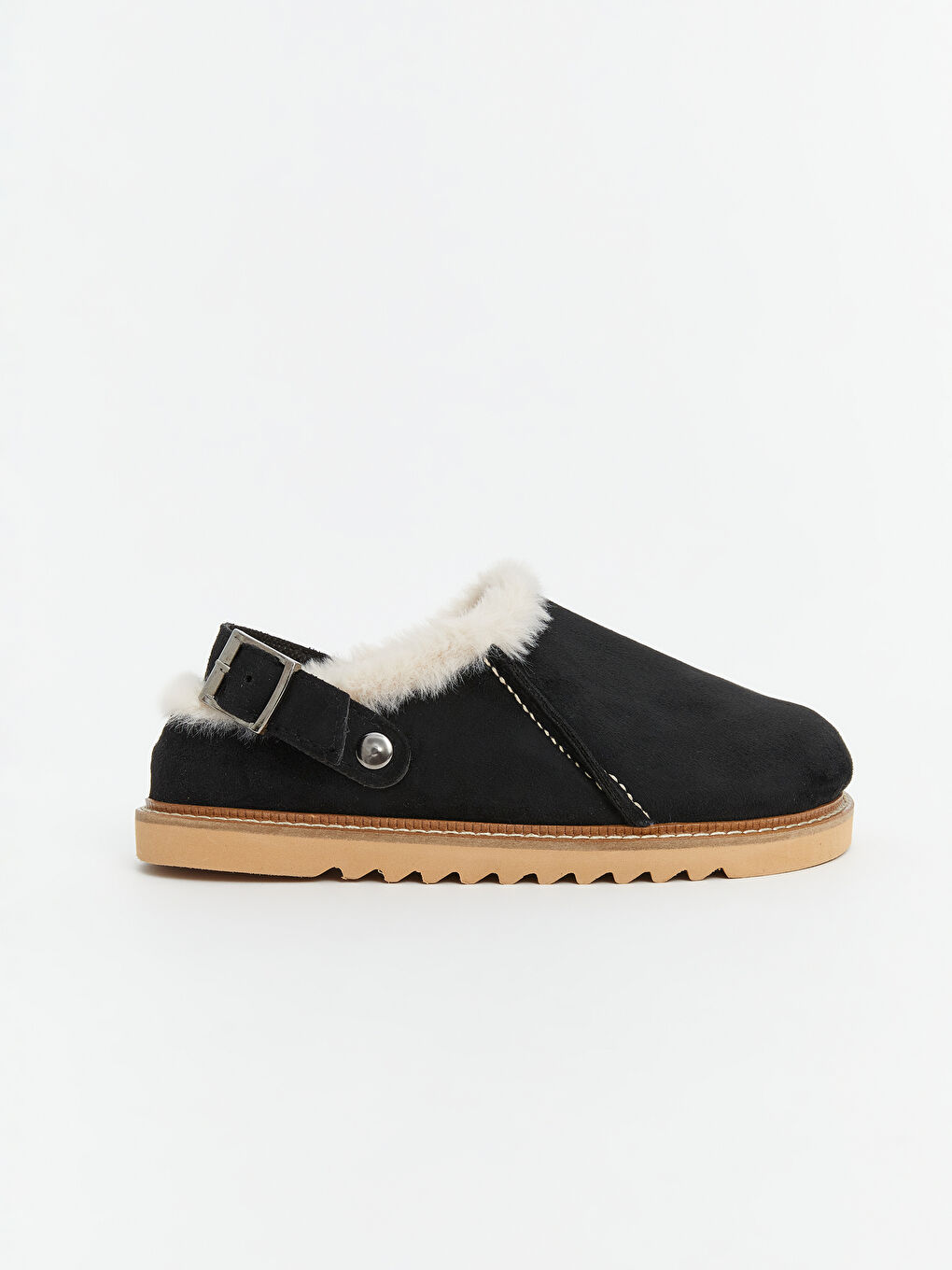 Siyah Süet Görünümlü Kadın Ev Terliği-3