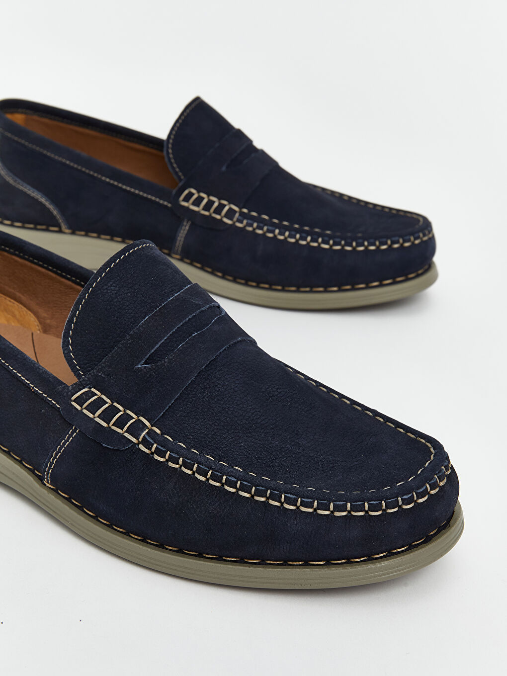 Lacivert Süet Erkek Loafer Ayakkabı-2