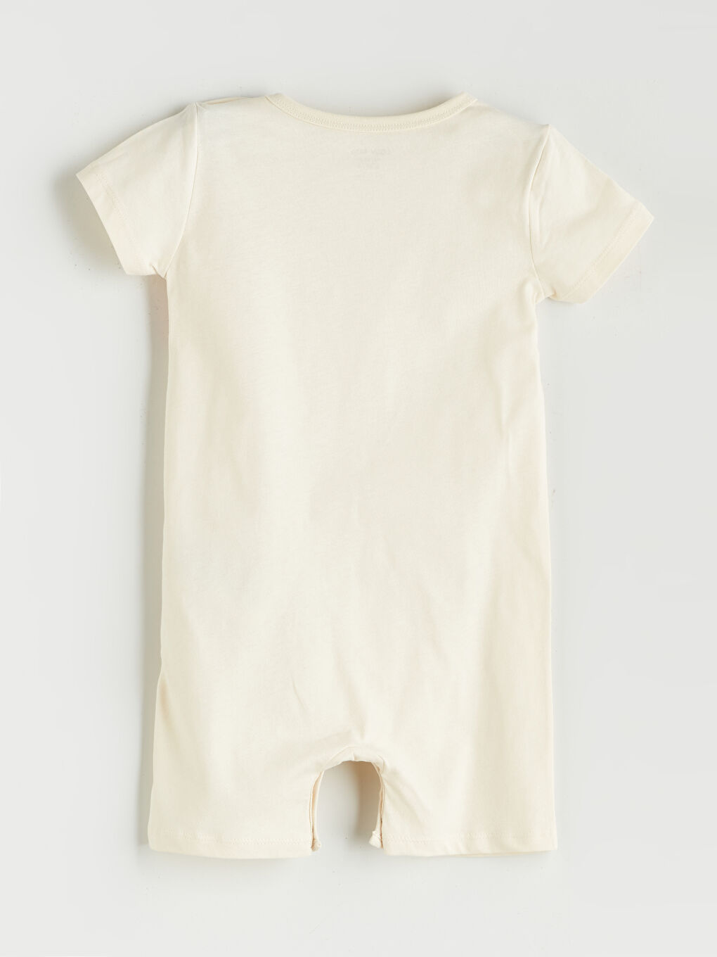 Ekru Baskılı Penye Erkek Bebek Tulum-1