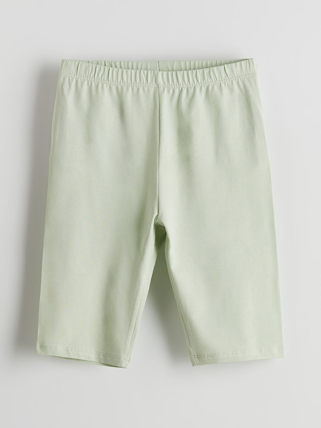 Yeşil Beli Lastikli Kız Çocuk Kısa Tayt