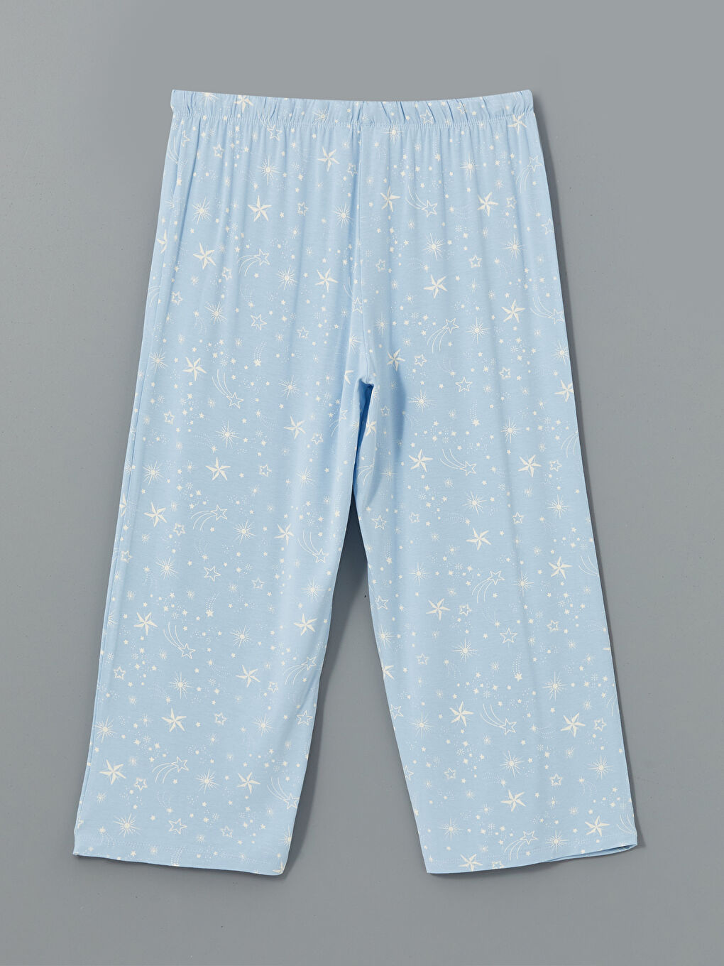 Mavi Bisiklet Yaka Baskılı Kadın Pijama Takımı-7