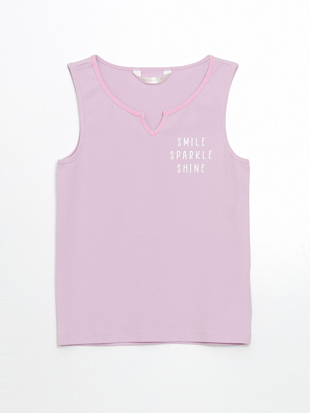 Lila Kaçık Yaka Baskılı Kadın Pijama Üstü