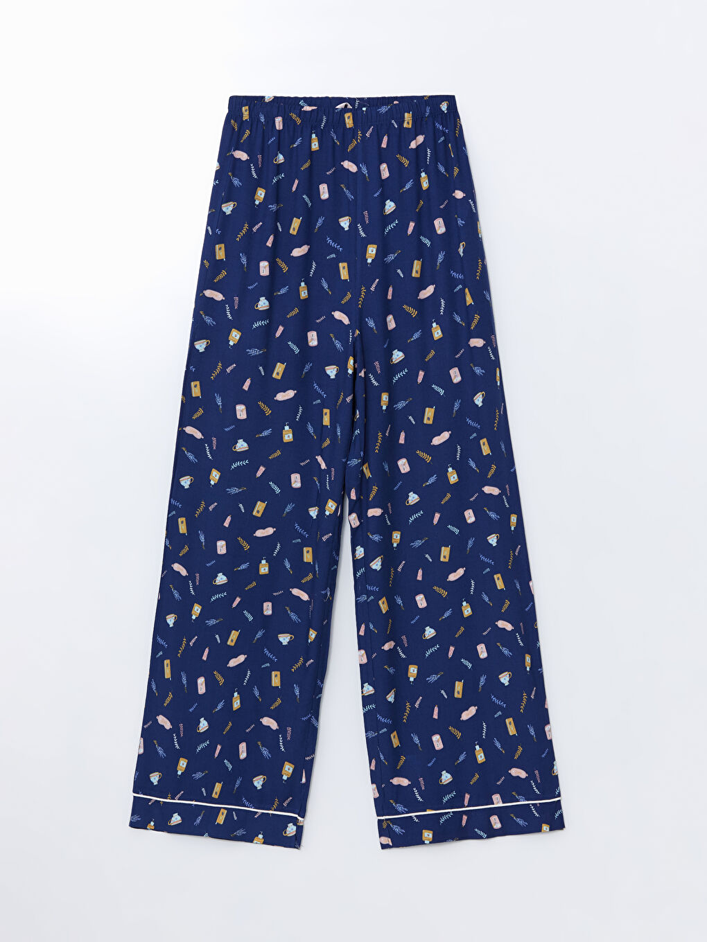 LCW DREAM Lacivert Gömlek Yaka Baskılı Kadın Pijama Takımı - 7