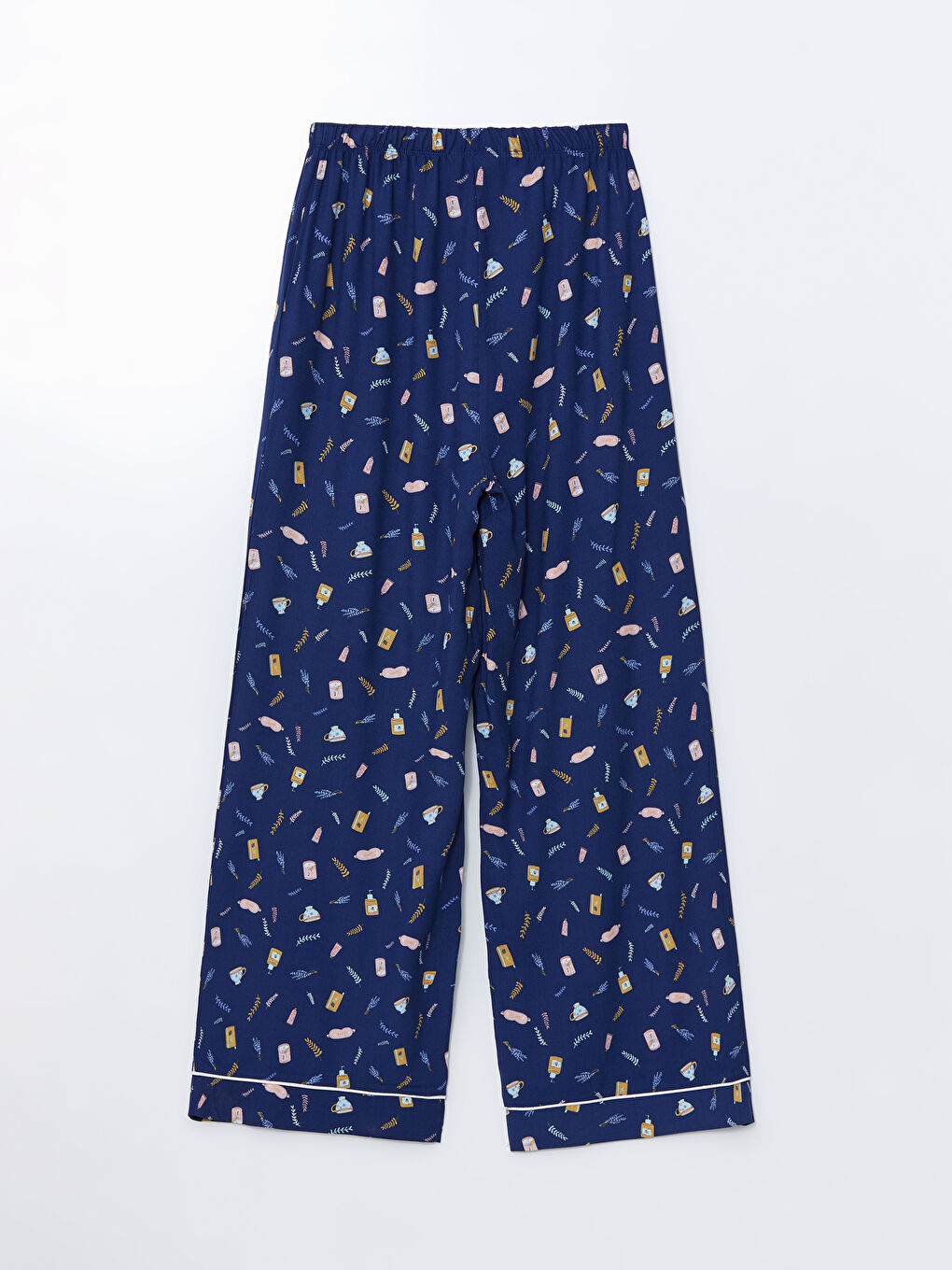 LCW DREAM Lacivert Gömlek Yaka Baskılı Kadın Pijama Takımı - 8