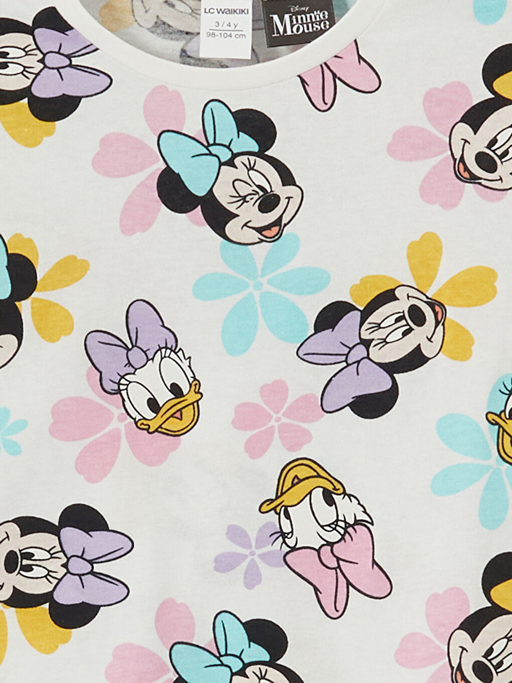 Karışık Minnie Mouse Baskılı Kız Çocuk Tişört-1