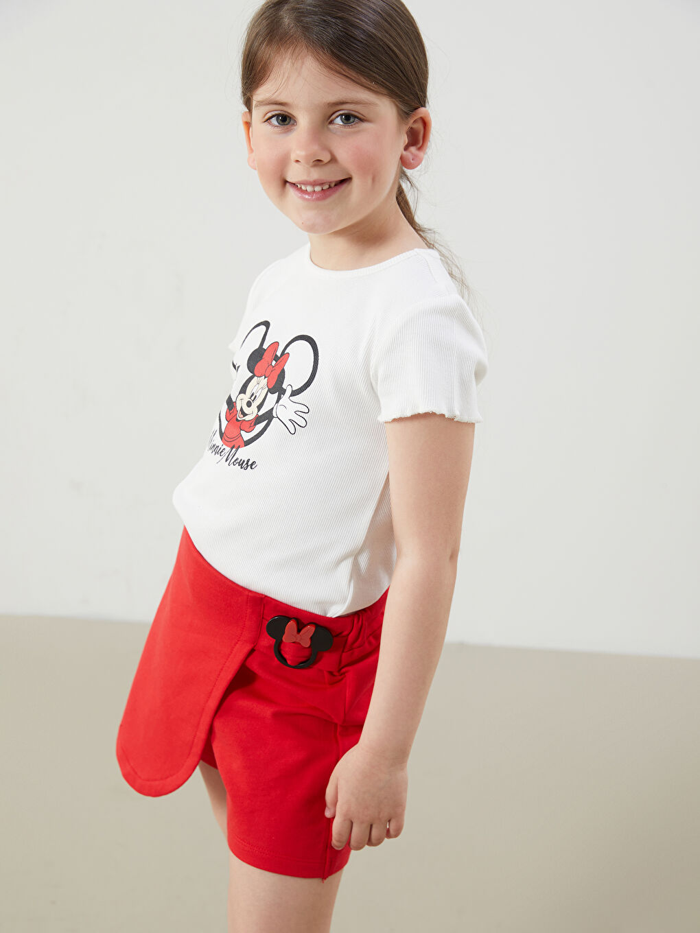 Minnie Mouse Printed Girls' T-shirt and Skort -S5DB84Z1-R9J