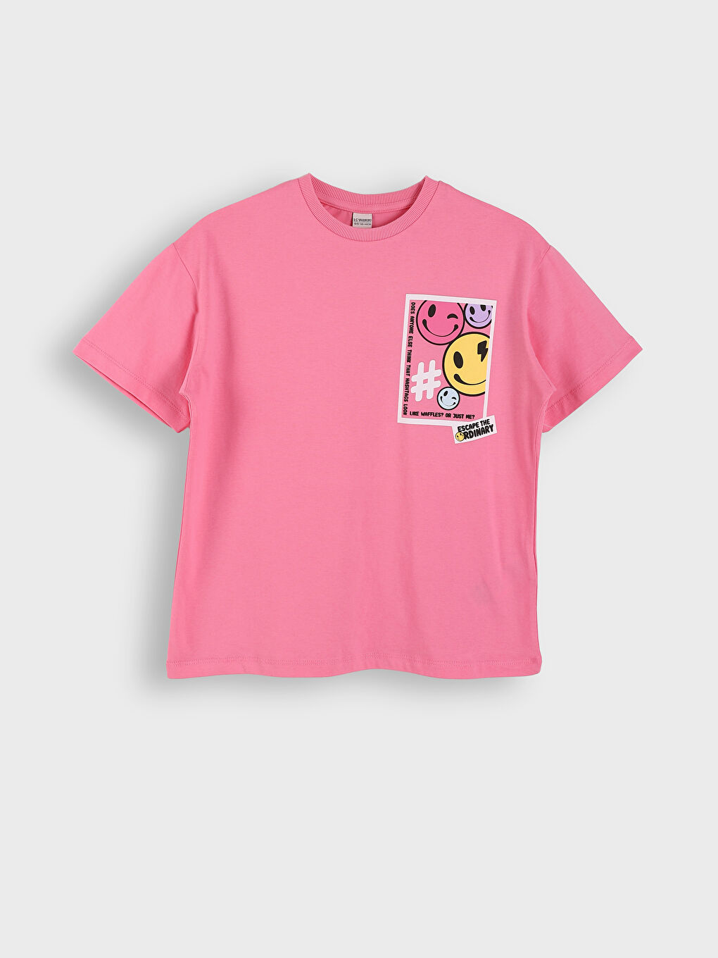 Crew Neck Printed Girls' T-Shirt 2 Pack-1