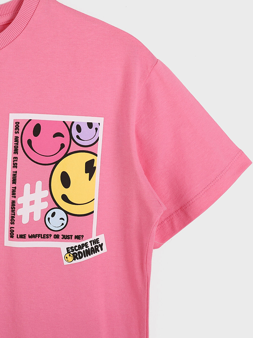 Crew Neck Printed Girls' T-Shirt 2 Pack-2