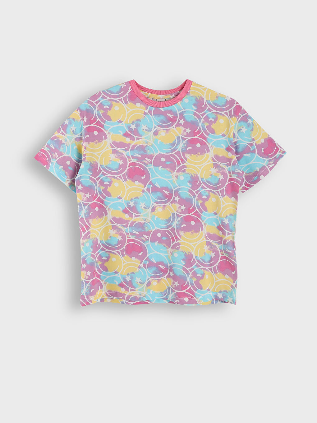 Crew Neck Printed Girls' T-Shirt 2 Pack-5