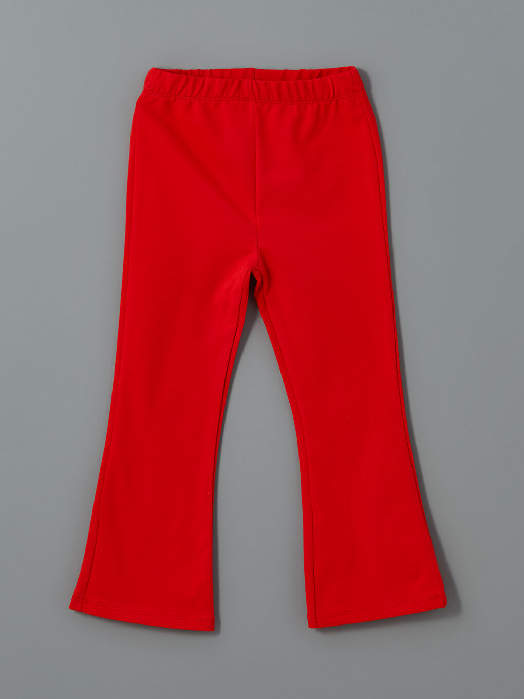Kırmızı Kız Çocuk İspanyol Paça Tayt