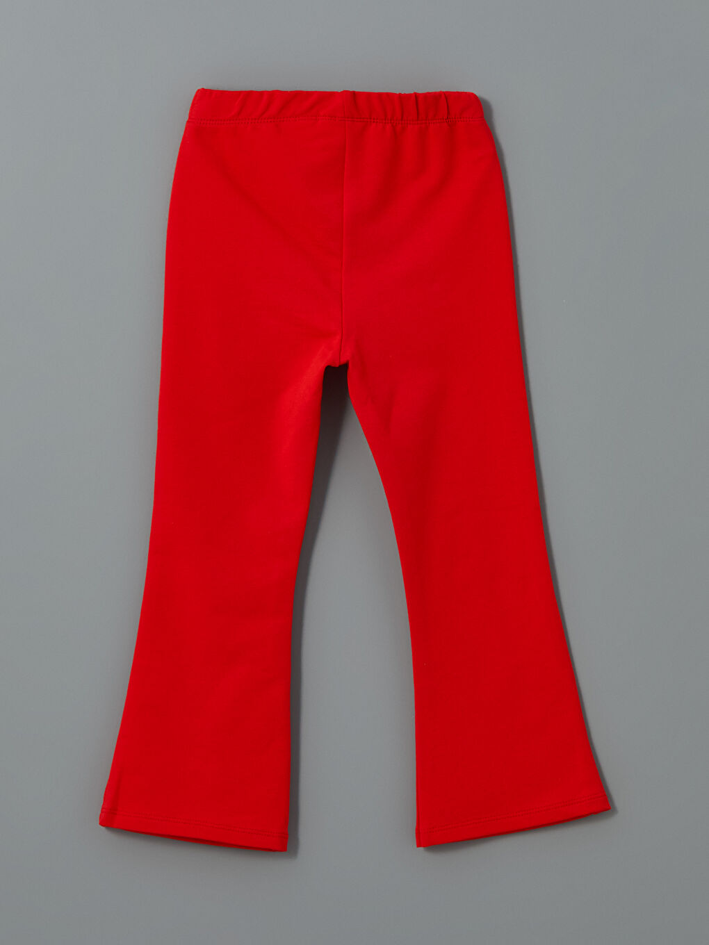 Kırmızı Kız Çocuk İspanyol Paça Tayt-1