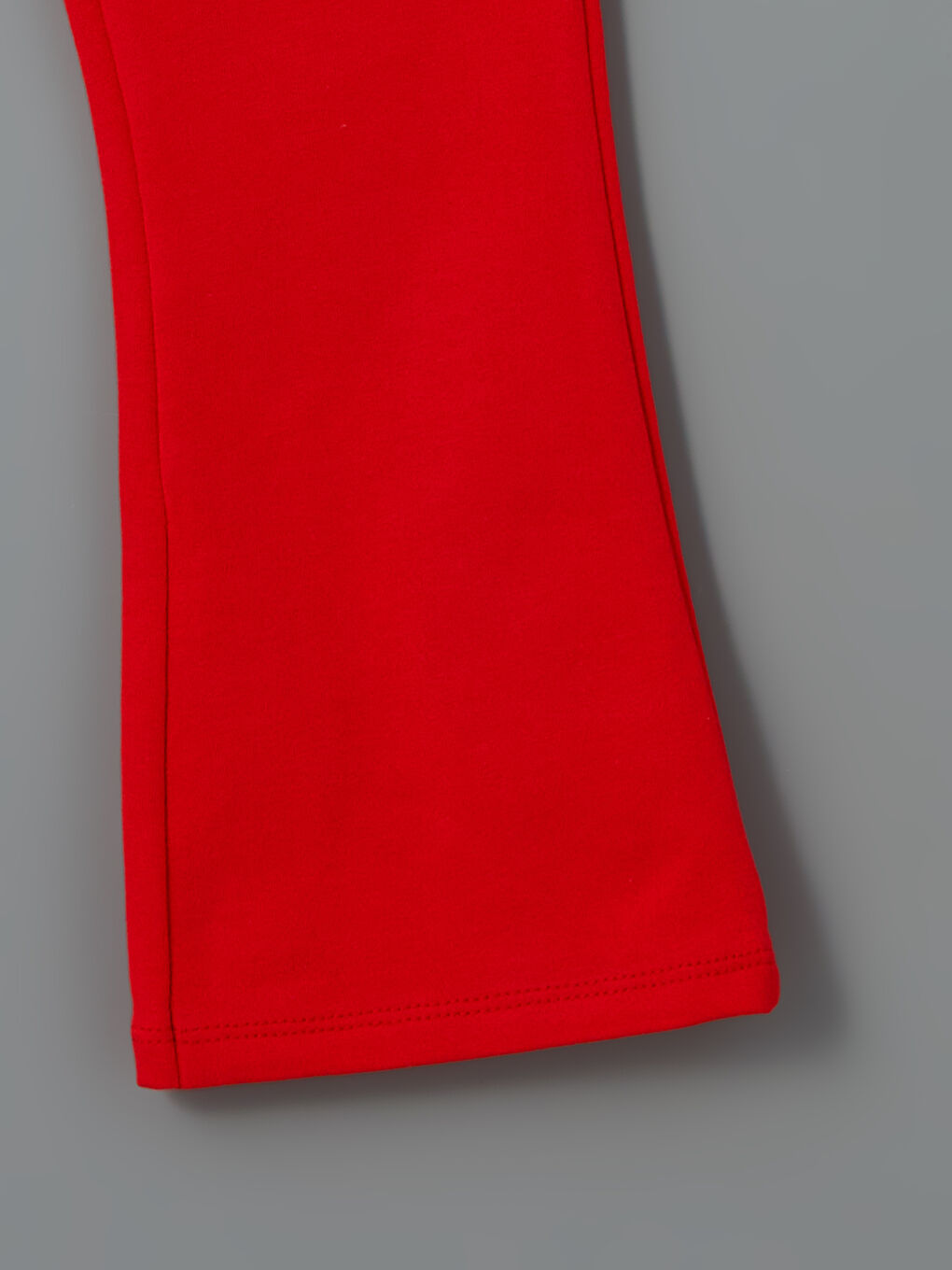 Kırmızı Kız Çocuk İspanyol Paça Tayt-2