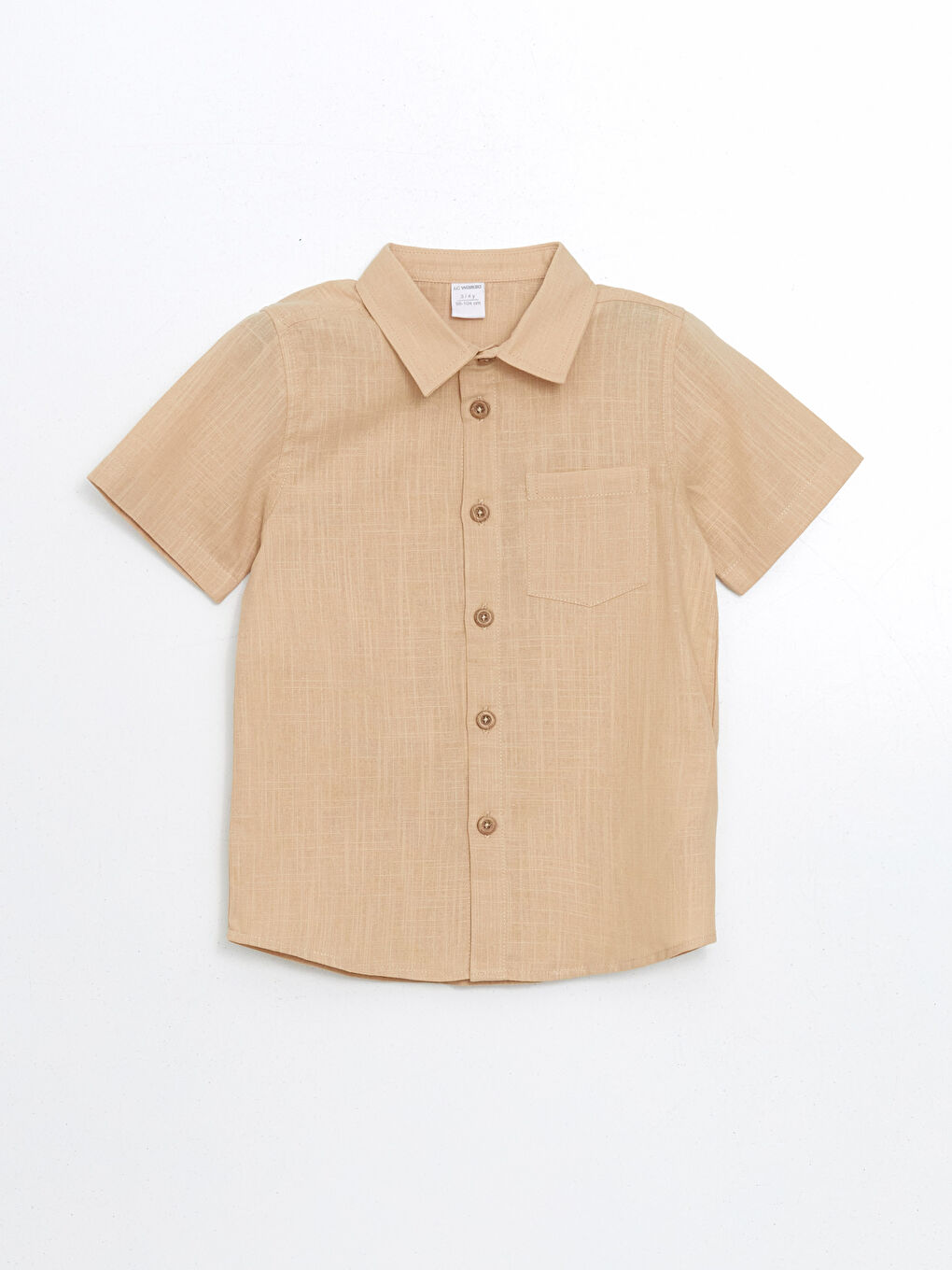 Plain Short Sleeve Poplin Pocket Boys' Shirt -S5DC37Z1-FKU