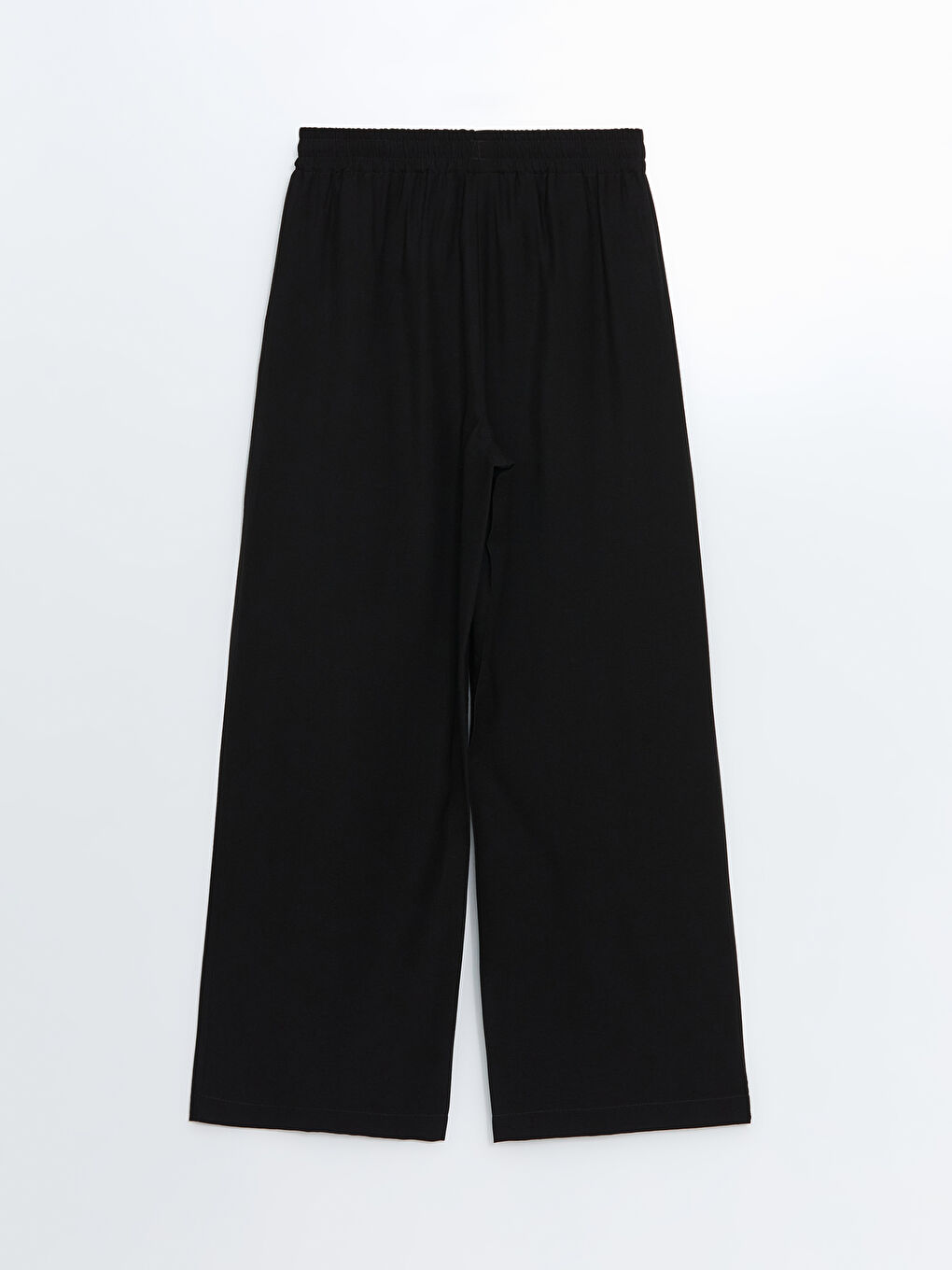 Pantalon à Taille Élastiquée à Jambe Large pour Femmes-5