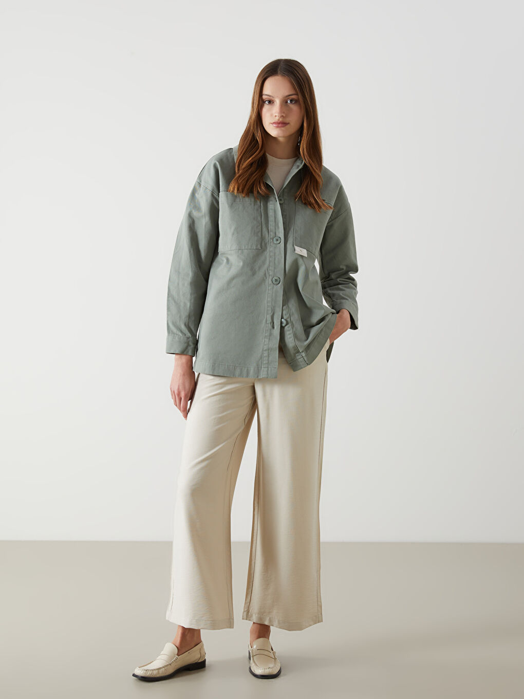 Pantalon à Taille Élastiquée à Jambe Large pour Femmes