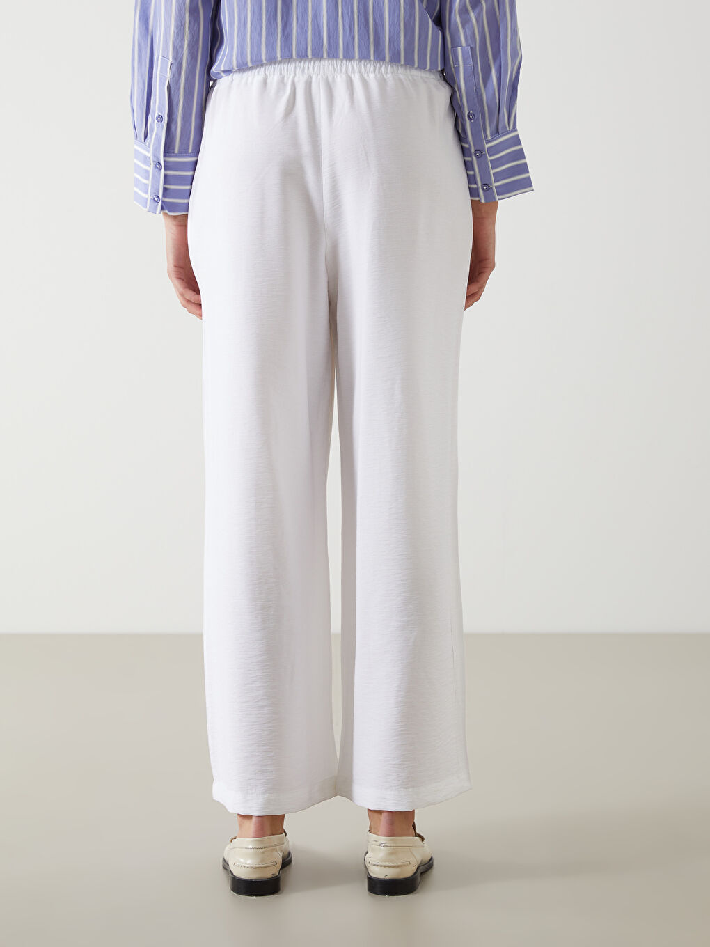 LCW Modest Beli Lastikli Geniş Paça Kadın Pantolon -S5DD00Z8-Q6K