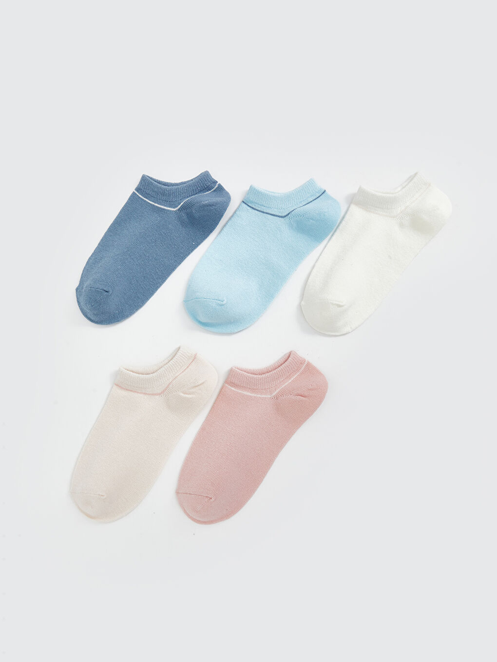 Striped Women's Booties Socks 5-Pack -S5DD07Z8-GLL