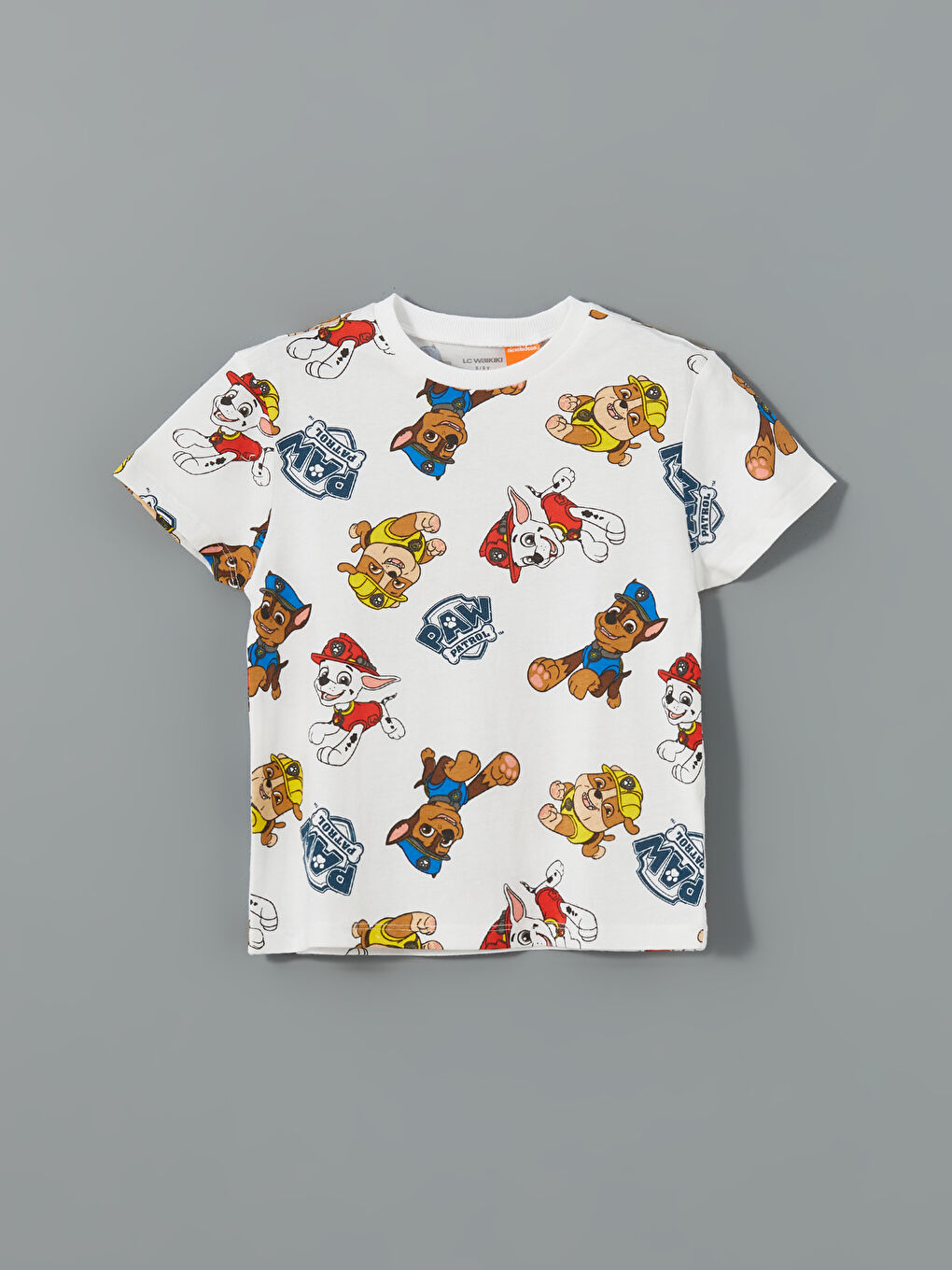 Beyaz Paw Patrol Baskılı Erkek Çocuk Tişört