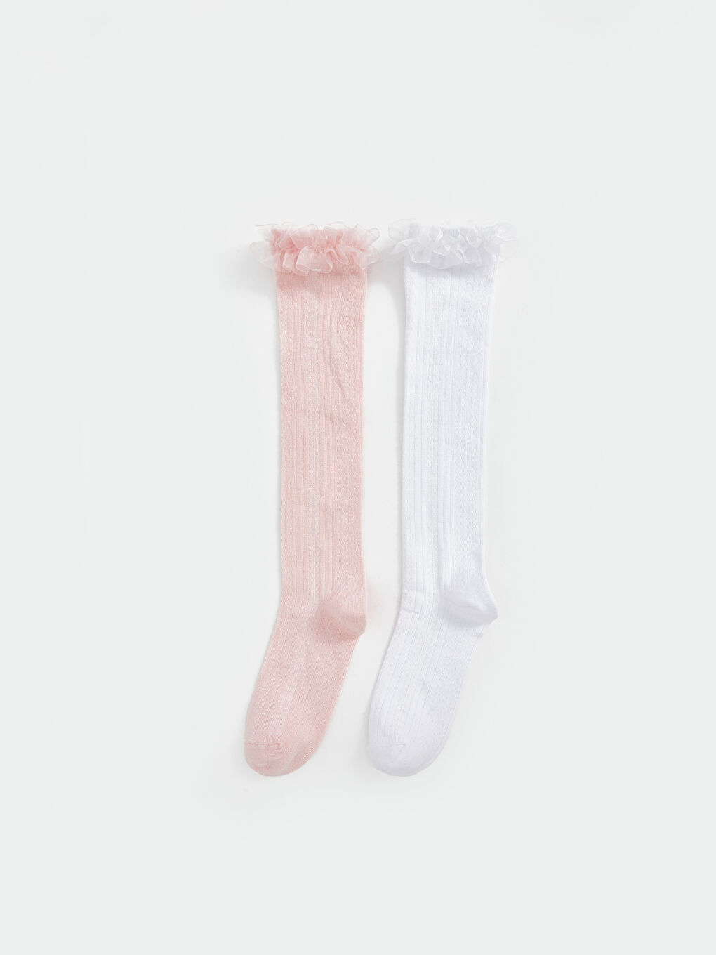 Lace Detail Girl's Knee-High Socks 2-Pack -S5DD66Z4-FSA