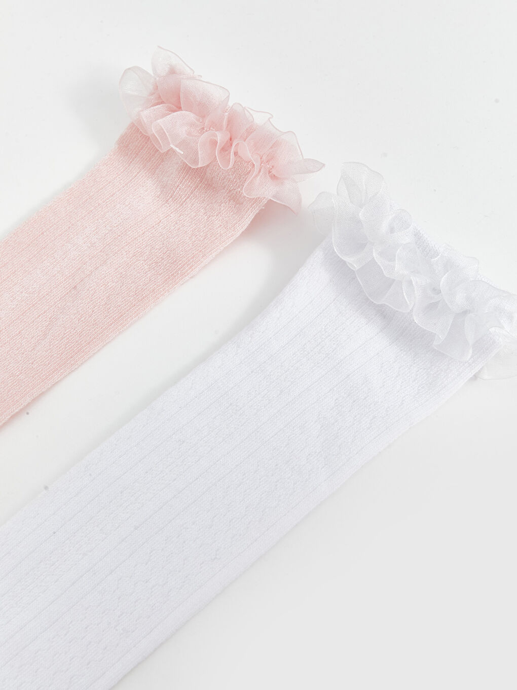 Lace Detail Girl's Knee-High Socks 2-Pack -S5DD66Z4-FSA