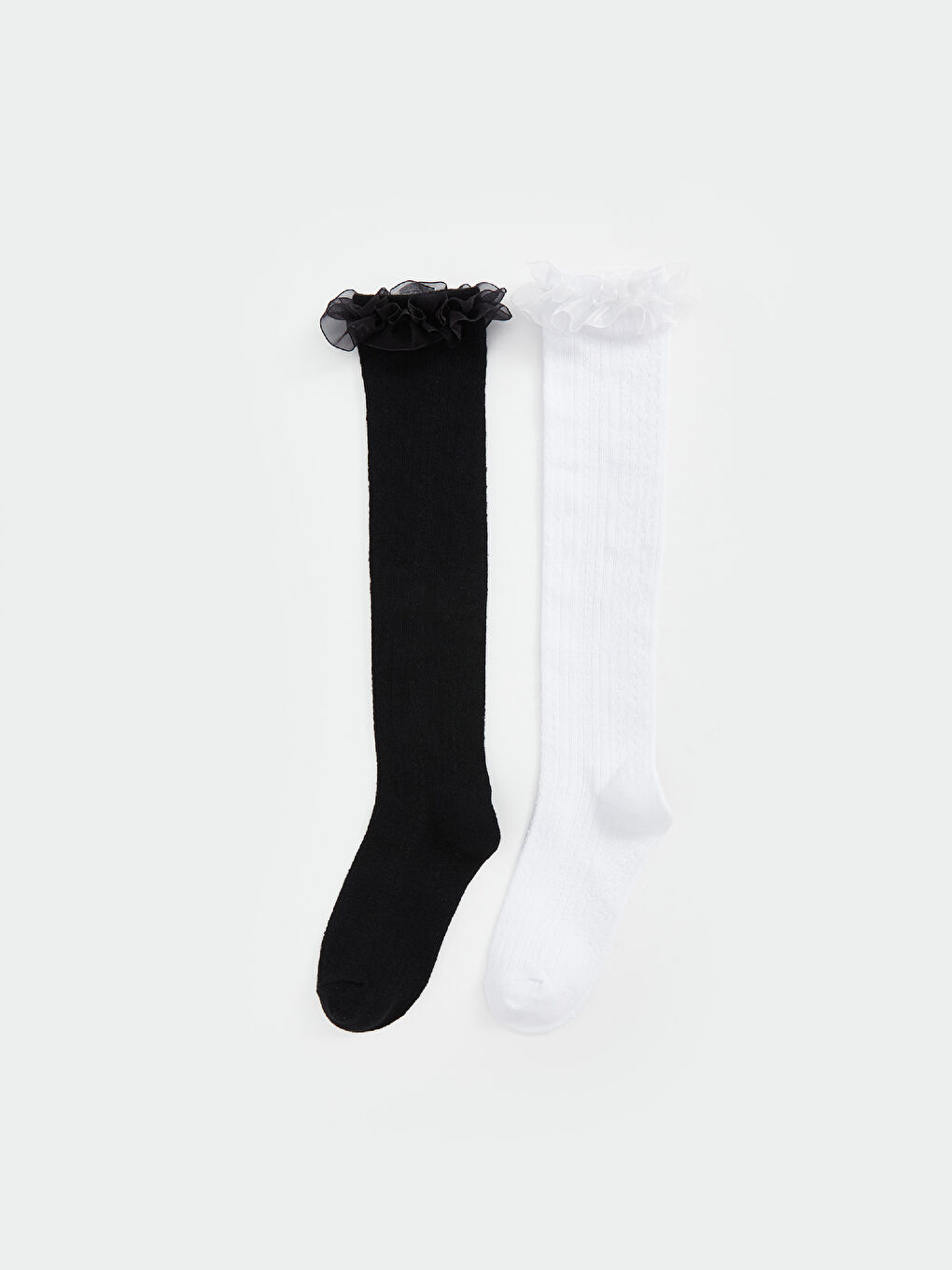 Lace Detail Girl's Knee-High Socks 2-Pack -S5DD68Z4-J0F