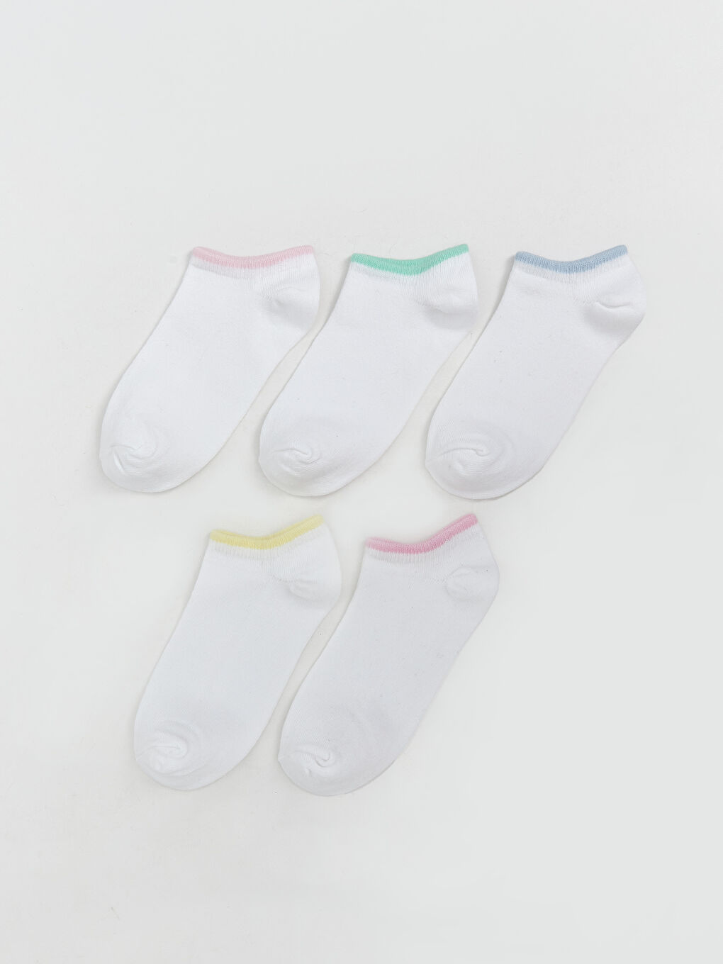 Basic Girls' Trainer Socks 5 Pack -S5DD74Z4-G7R
