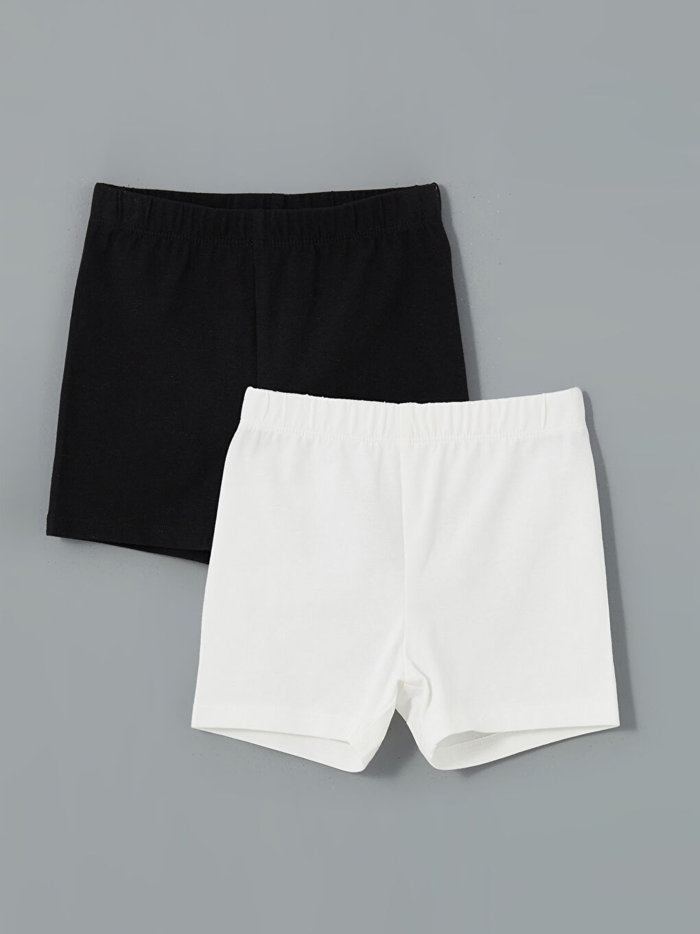 Elastic Waist Basic Girls Shorts Set Of 2 -S5DD78Z1-CVL