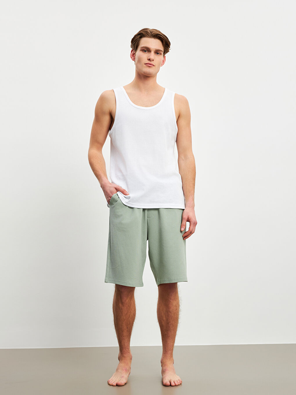 LC WAIKIKI Standardni kroj Muški donji deo pidžame kratke pantalone -S5DD93Z8-GKG